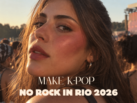 Blush marcado, lábio borrado: a make K-pop que tomou conta do Rock in Rio 2026